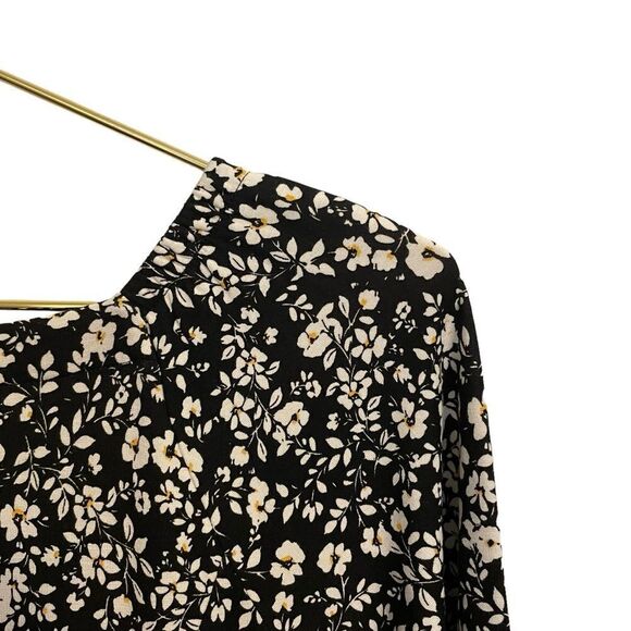 J. Jill Floral Print Button Front Square Neck Midi Dress Size XS - Picture 7 of 9